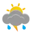 leichtes Gewitter
