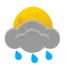 sehr starker Regenschauer